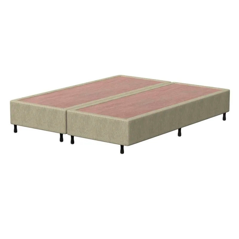 modern box spring bed base collection, various colors and styles, furniture showroom
